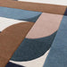 Asiatic matrix asiatic 89 klotski teal Multicoloured, Teal Living Room Wool Rug.