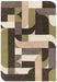 Asiatic matrix asiatic 90 klotski sage Green, Multicoloured Living Room Wool Rug.