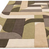 Asiatic matrix asiatic 90 klotski sage Green, Multicoloured Living Room Wool Rug.