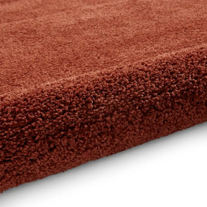 Think Rugs sierra 9000 terracotta Orange Living Room Shaggy Rug.