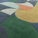 Asiatic matrix asiatic 91 statement navy Multicoloured, Navy Living Room Wool Rug.