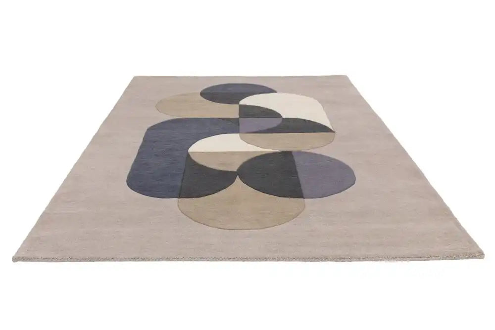 Asiatic matrix asiatic 92 statement light grey Grey, Multicoloured Living Room Wool Rug.