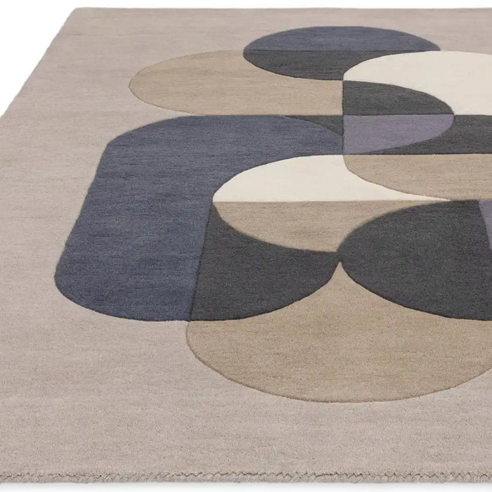 Asiatic matrix asiatic 92 statement light grey Grey, Multicoloured Living Room Wool Rug.