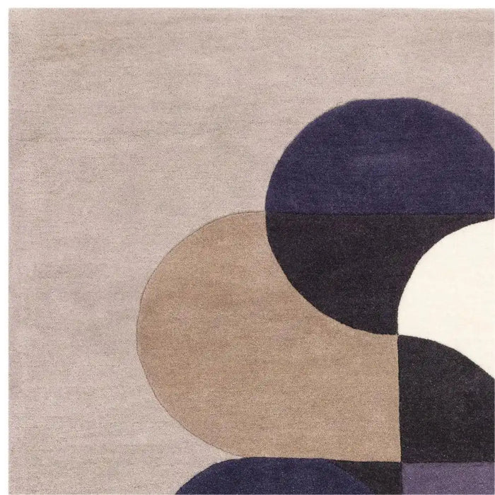 Asiatic matrix asiatic 92 statement light grey Grey, Multicoloured Living Room Wool Rug.