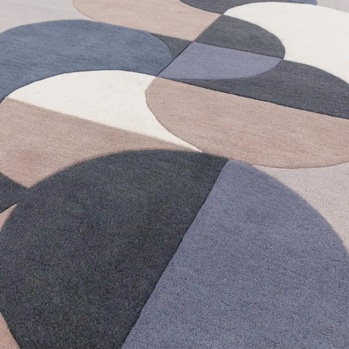 Asiatic matrix asiatic 92 statement light grey Grey, Multicoloured Living Room Wool Rug.