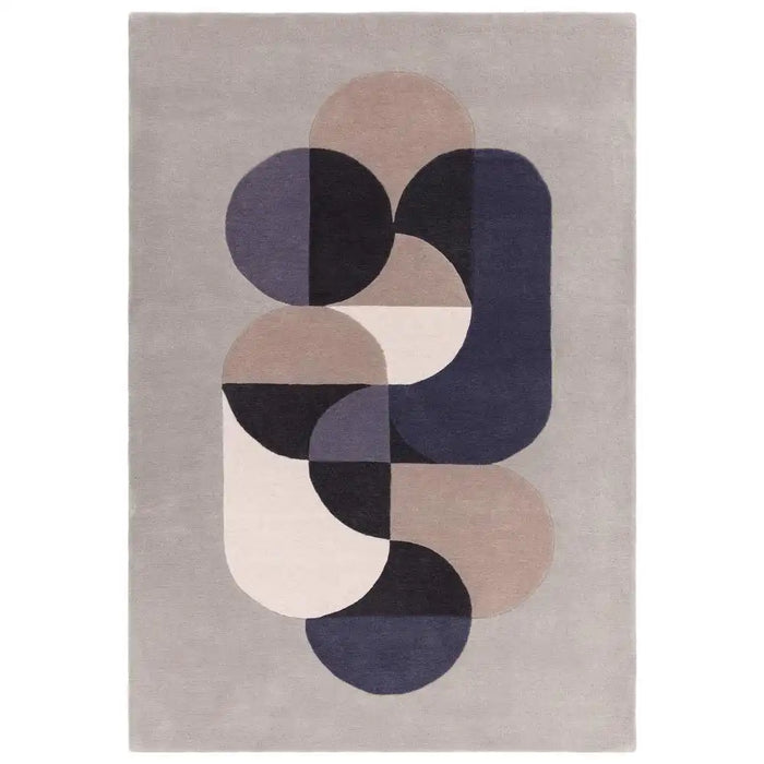 Asiatic matrix asiatic 92 statement light grey Grey, Multicoloured Living Room Wool Rug.