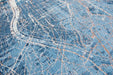 Louis de Poortere cities 9314 tokyo conductive blue Blue, Cream Living Room  Rug.