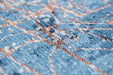 Louis de Poortere cities 9314 tokyo conductive blue Blue, Cream Living Room  Rug.