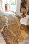 Louis de Poortere cities 9315 new york gatsby gold Brown Living Room  Rug.