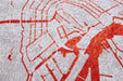 Louis de Poortere cities 9323 amsterdam orange cut Grey, Orange Living Room  Rug.
