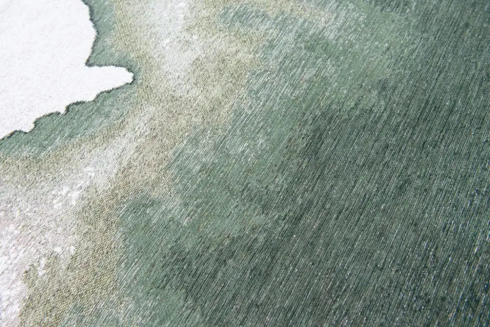 Louis de Poortere lagoon 9331 lagoon palm green Green, Ivory Living Room Flat Weave Rug.