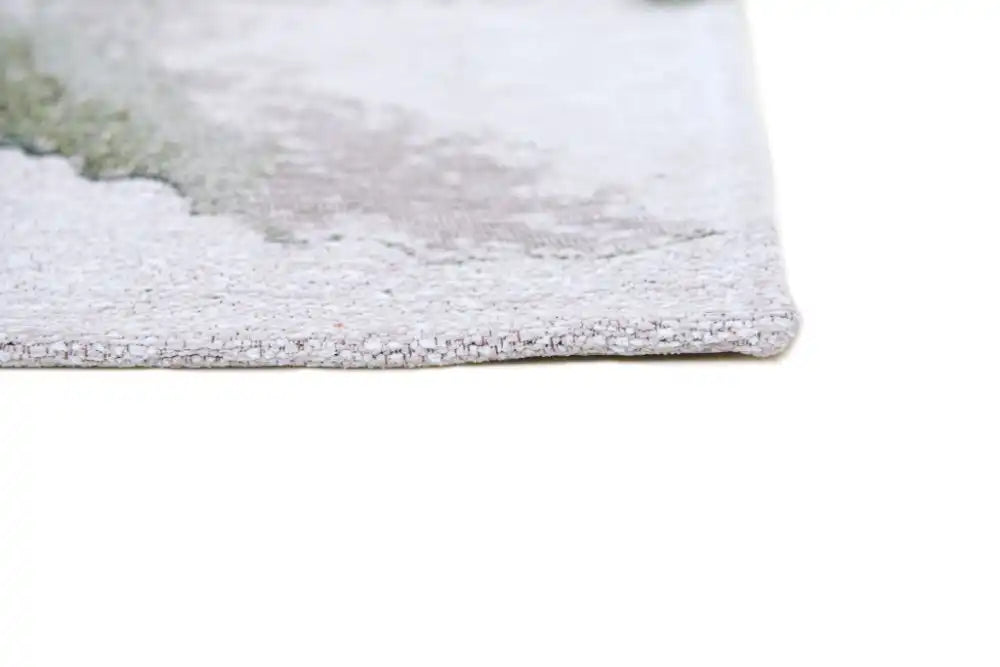 Louis de Poortere lagoon 9331 lagoon palm green Green, Ivory Living Room Flat Weave Rug.