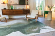 Louis de Poortere lagoon 9331 lagoon palm green Green, Ivory Living Room Flat Weave Rug.