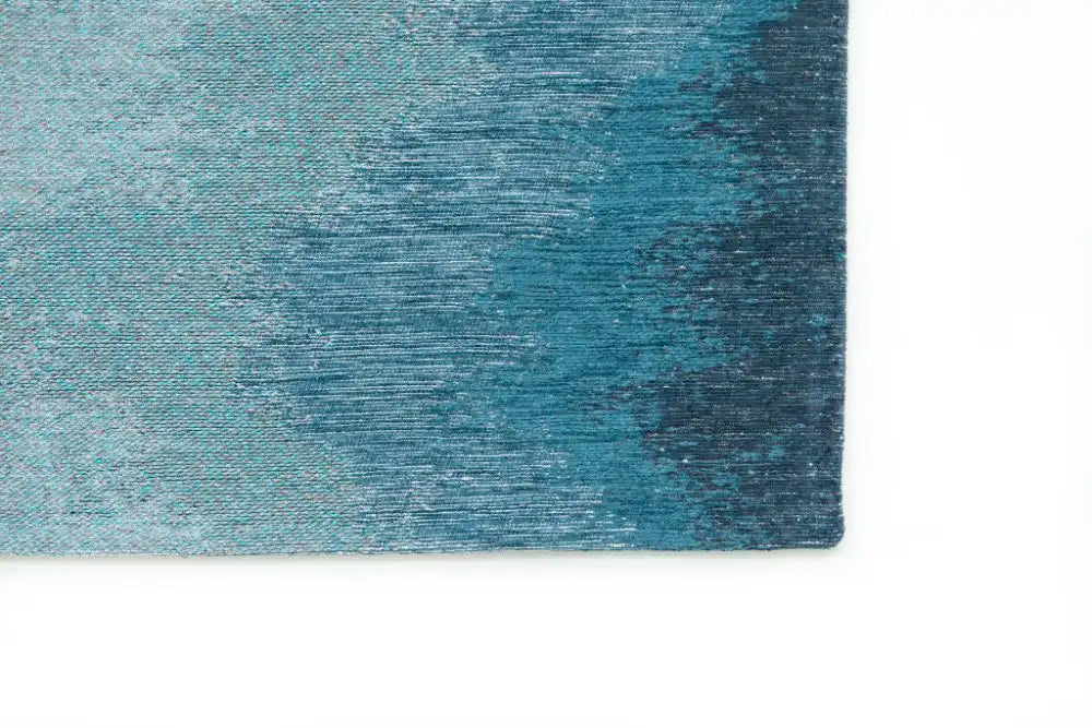 Louis de Poortere lagoon 9332 lagoon inkjet Blue, Ivory Living Room Flat Weave Rug.