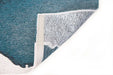 Louis de Poortere lagoon 9332 lagoon inkjet Blue, Ivory Living Room Flat Weave Rug.