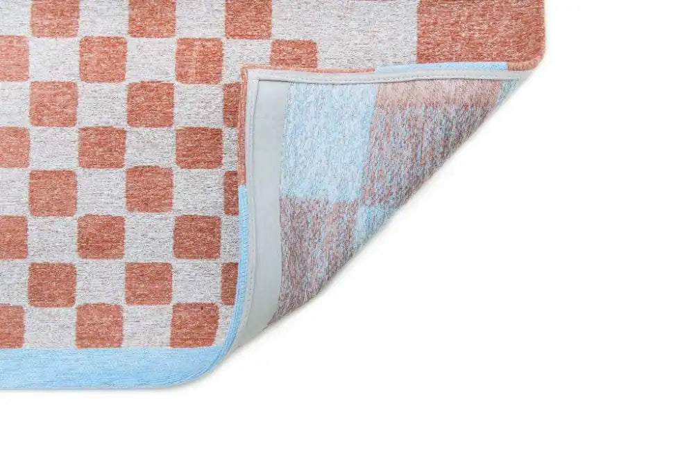 Louis de Poortere chess 9341 chess nude Orange, Cream Living Room  Rug.