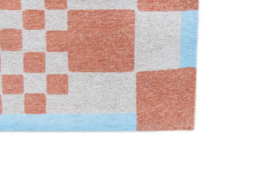 Louis de Poortere chess 9341 chess nude Orange, Cream Living Room  Rug.