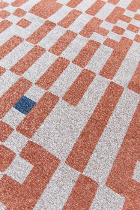 Louis de Poortere chess 9341 chess nude Orange, Cream Living Room  Rug.