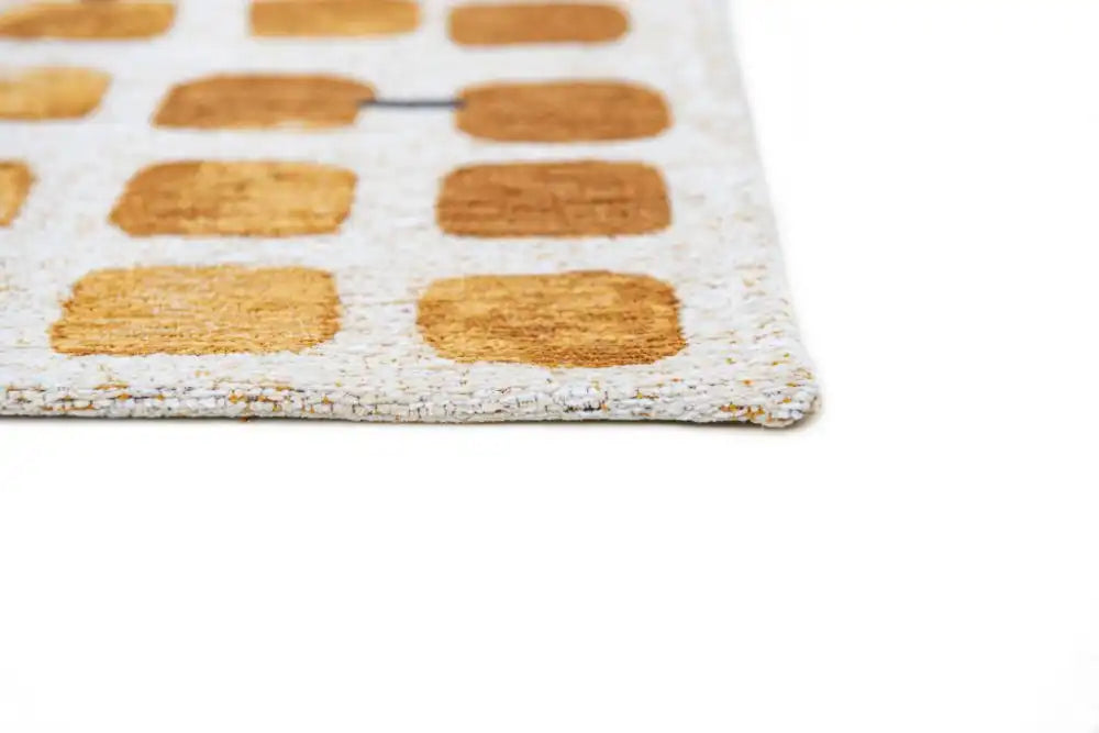 Louis de Poortere cobblestone 9346 peach party Orange, Cream Living Room  Rug.