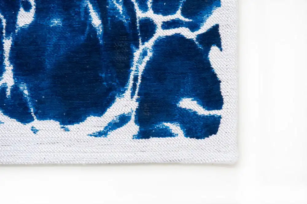 Louis de Poortere swim 9351 swim surf Blue Living Room Flat Weave Rug.