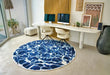 Louis de Poortere swim 9351 swim surf Blue Living Room Flat Weave Rug.