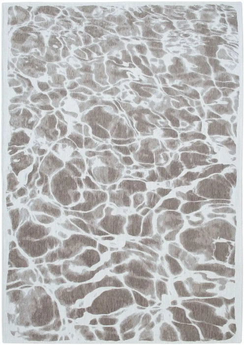 Louis de Poortere swim 9353 swim grit Beige Living Room Flat Weave Rug.