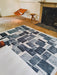 Louis de Poortere lucia 9355 lucia ice blue Blue, Ivory Living Room Geometric Rug.
