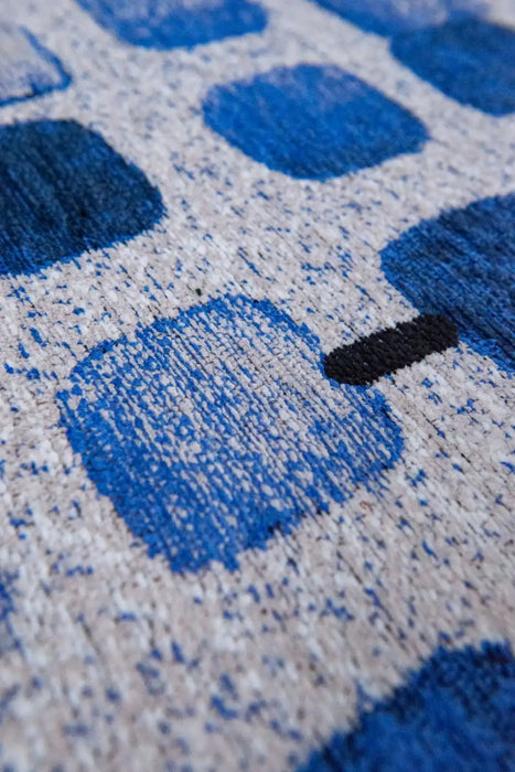 Louis de Poortere cobblestone 9356 amparo blues Blue, Cream Living Room  Rug.