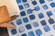 Louis de Poortere cobblestone 9356 amparo blues Blue, Cream Living Room  Rug.