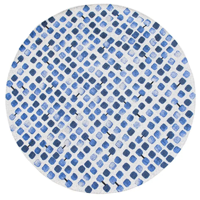 Louis de Poortere cobblestone 9356 amparo blues Blue, Cream Living Room  Rug.
