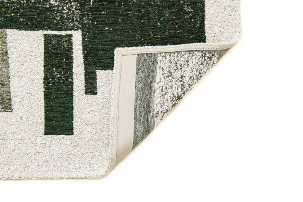 Louis de Poortere lucia 9356 lucia sycamore Green, Ivory Living Room Geometric Rug.