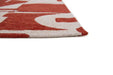 Louis de Poortere papercut 9364 papercut rust Ivory, Orange Living Room Geometric Rug.