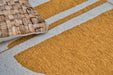 Louis de Poortere papercut 9367 papercut curry Yellow, Ivory Living Room Geometric Rug.