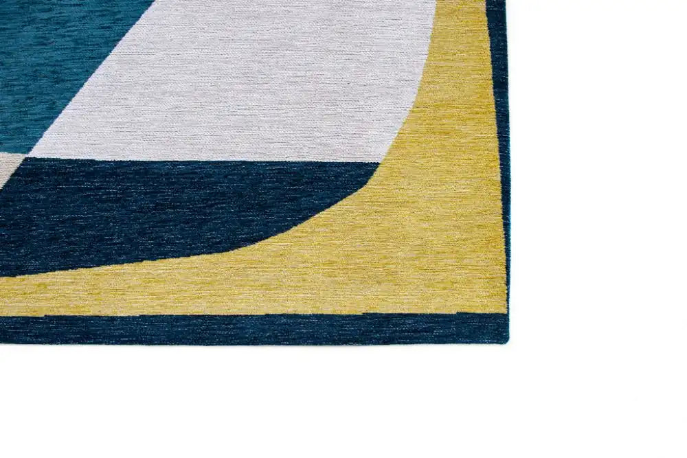 Louis de Poortere shapes 9369 shapes duck song Blue, Yellow, Multicoloured Living Room Geometric Rug.