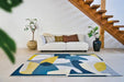 Louis de Poortere shapes 9369 shapes duck song Blue, Yellow, Multicoloured Living Room Geometric Rug.