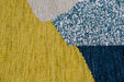 Louis de Poortere shapes 9369 shapes duck song Blue, Yellow, Multicoloured Living Room Geometric Rug.