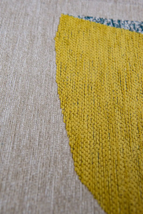 Louis de Poortere shapes 9369 shapes duck song Blue, Yellow, Multicoloured Living Room Geometric Rug.
