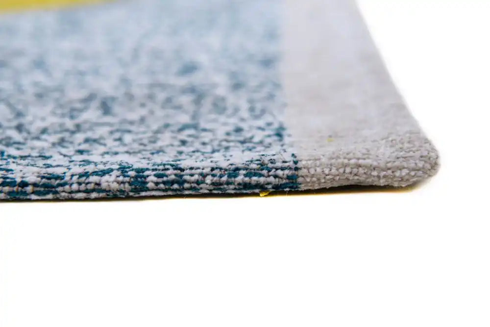 Louis de Poortere shapes 9369 shapes duck song Blue, Yellow, Multicoloured Living Room Geometric Rug.