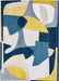 Louis de Poortere shapes 9369 shapes duck song Blue, Yellow, Multicoloured Living Room Geometric Rug.