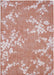 Louis de Poortere sakura 9371 sakura copper pink Pink Living Room Floral Rug.
