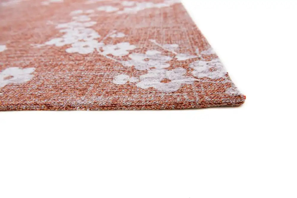 Louis de Poortere sakura 9371 sakura copper pink Pink Living Room Floral Rug.