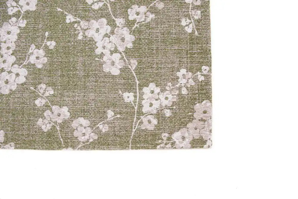 Louis de Poortere sakura 9372 sakura wet garden Green Living Room Floral Rug.