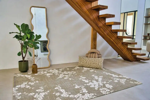 Louis de Poortere sakura 9372 sakura wet garden Green Living Room Floral Rug.