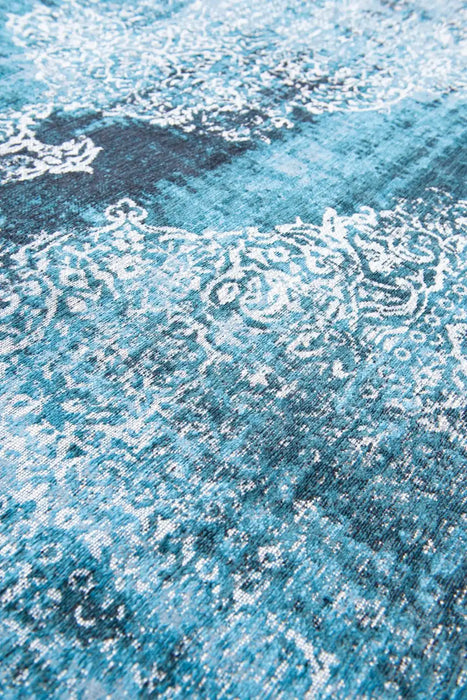 Louis de Poortere kirman 9374 kirman storm Blue Living Room  Rug.