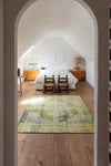 Louis de Poortere kirman 9375 kirman tuscany Green Living Room  Rug.
