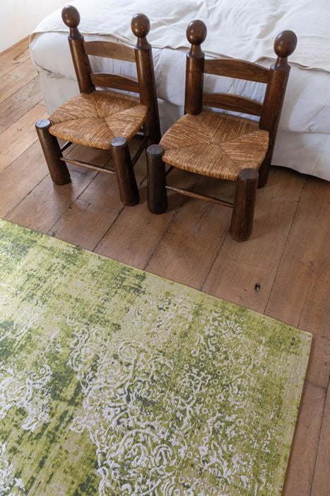 Louis de Poortere kirman 9375 kirman tuscany Green Living Room  Rug.