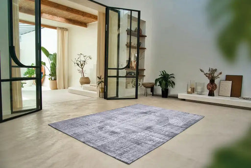 Louis de Poortere kirman 9376 kirman quartz Grey Living Room  Rug.
