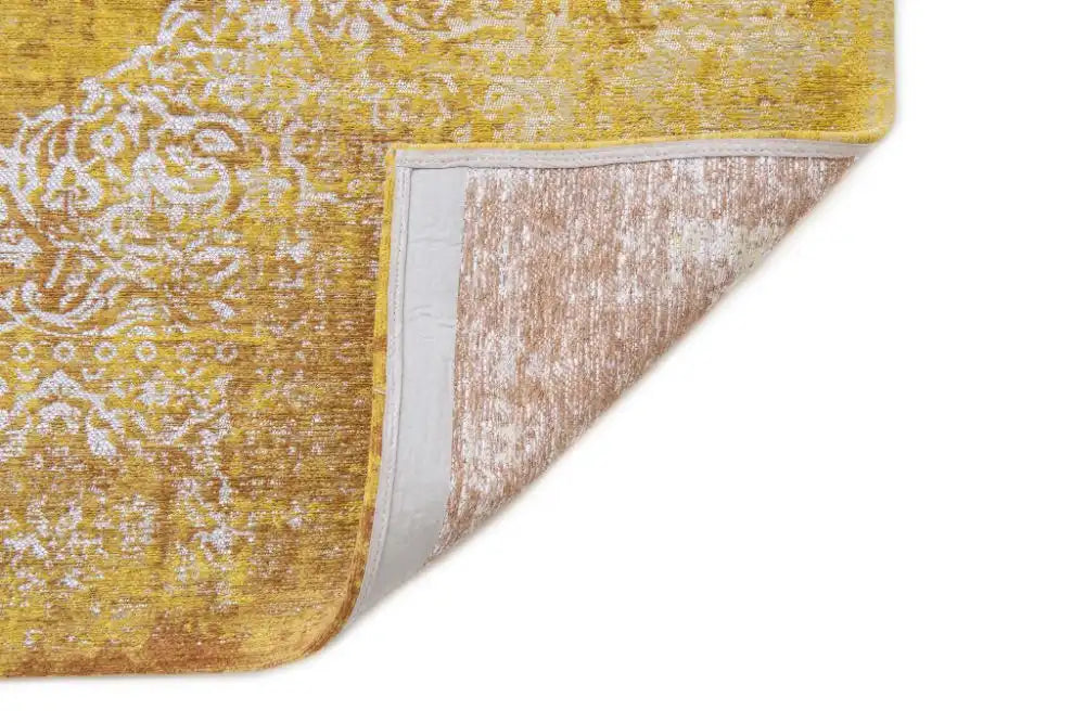 Louis de Poortere kirman 9377 kirmman sunwax Yellow Living Room  Rug.