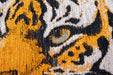 Louis de Poortere pop by louis 9388 tiger green on fire Green, Yellow Living Room Flat Weave Rug.