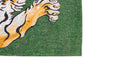 Louis de Poortere pop by louis 9388 tiger green on fire Green, Yellow Living Room Flat Weave Rug.